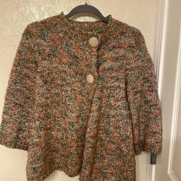 Susan Bristol wool blend artsy pastel sweater spring layering S - Picture 1 of 8